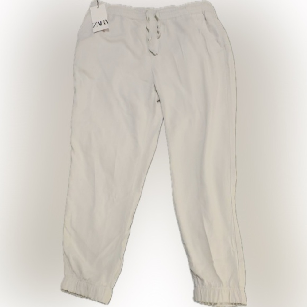 Zara Woman’s Linen Blend Classy Baggy Jogger XL NWT